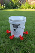 Chicken/Poultry Water Dispenser 5 gallon food-grade bucket w/snap closed lid+4 Red cups